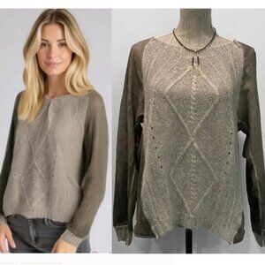 Nu Denmark Brown Mohair Long Sleeve Sweater Size Large